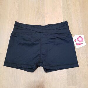 Luxy Activewear Shorts Womens 8 Black Athletic Spandex Stretch NEW MSRP $75